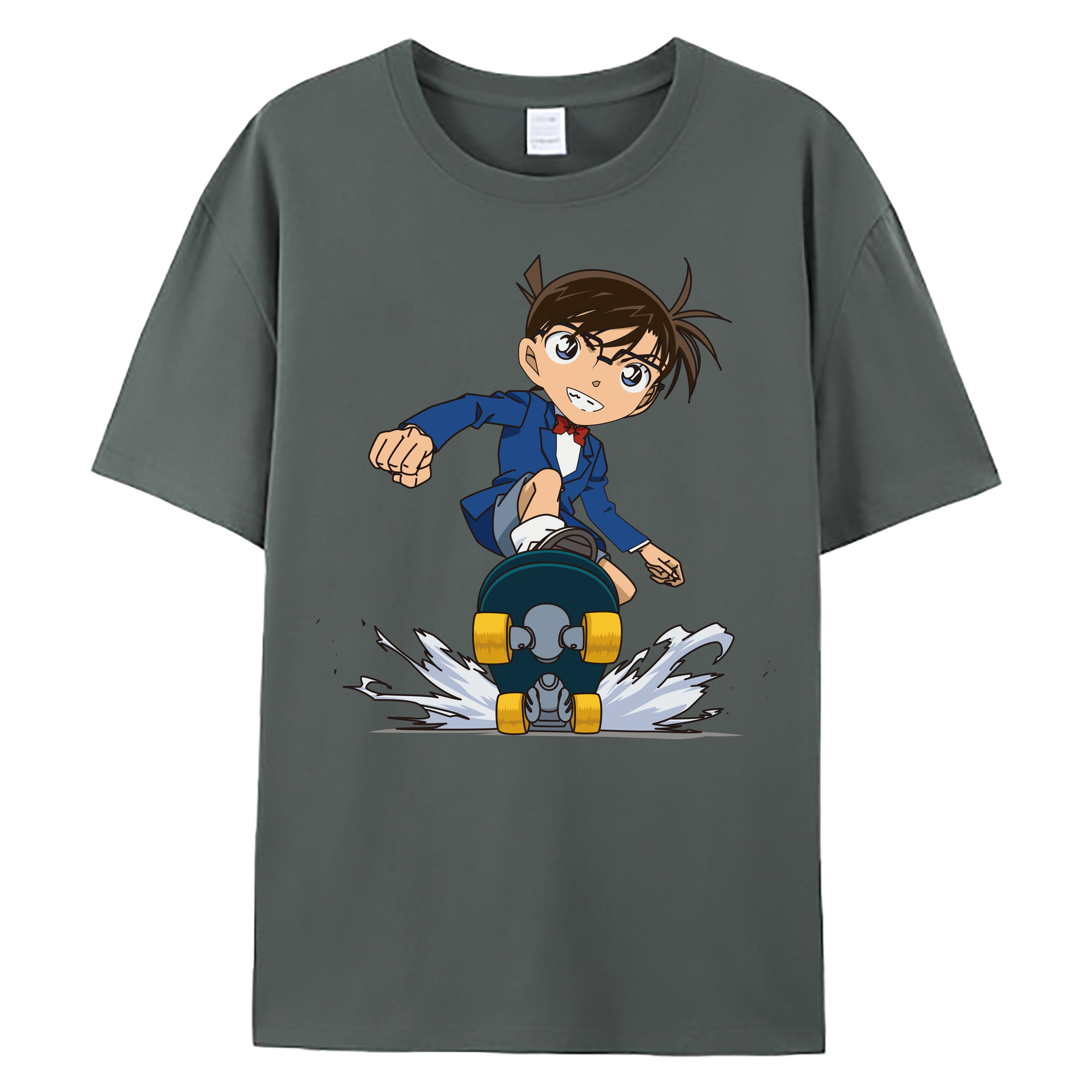 （画像用） 名探偵コナン 江戸川 コナン Detective Conan Conan Edogawa 綿100％ メンズ半袖Tシャツ｜肌触りやわらか＆通気性